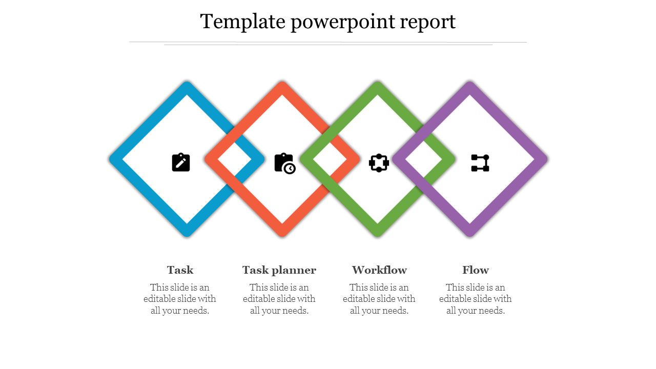 Our Predesigned Template PowerPoint Report-Five Node